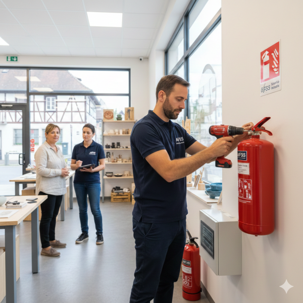 Faire installer des extincteurs certifiés pour sécuriser un local professionnel de petite surface à Haguenau