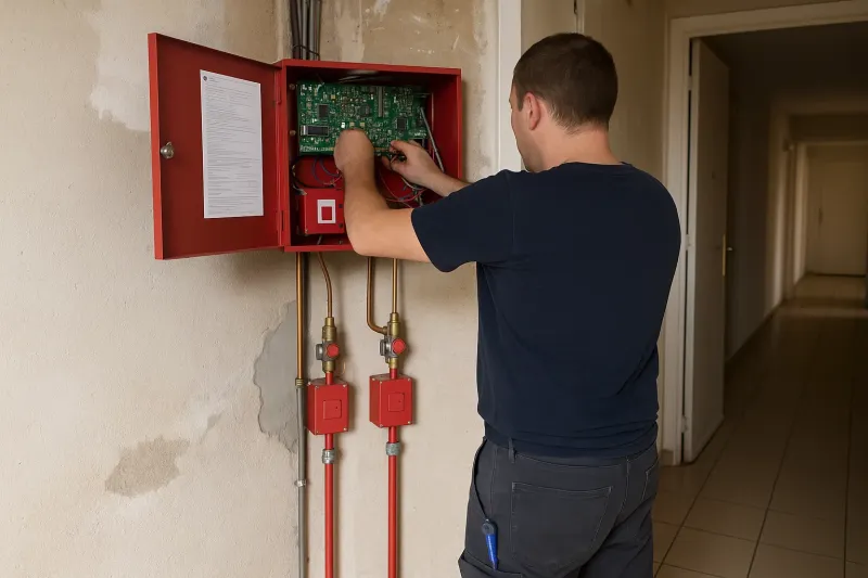 Remise en état globale d'un systèmes sécurité incendie avec asservissement pneumatique dans une résidence Sarreguemines